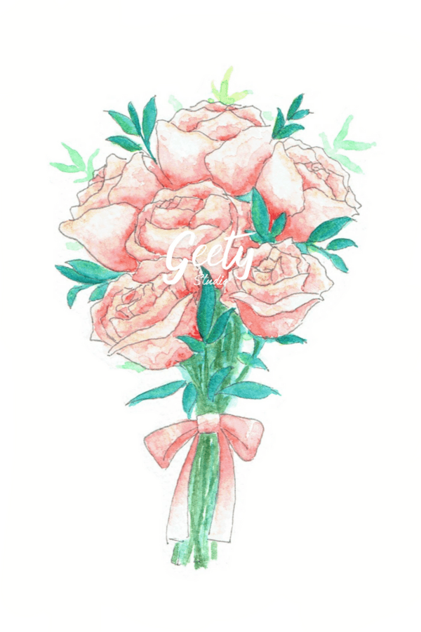 Pink Valentine's rose bouquet thumbnail